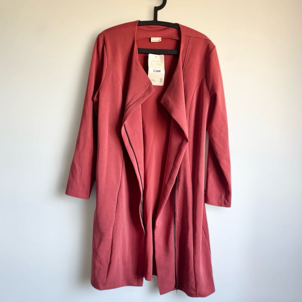 NWT Encircled BeyondSoft Scuba Jacket Dress in Saffron - Picture 3 of 8